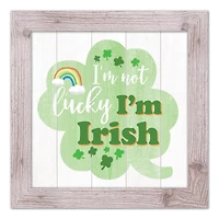 Not Lucky Irish Framed Print 16" x 16" Western White Framed Print