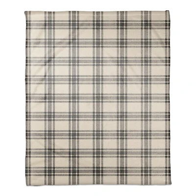 Black Plaid Coral Fleece Blanket