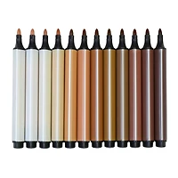 The Pencil Grip Magic Stix Triangular Global Skin Tone Washable Markers, 6 Packs of 12
