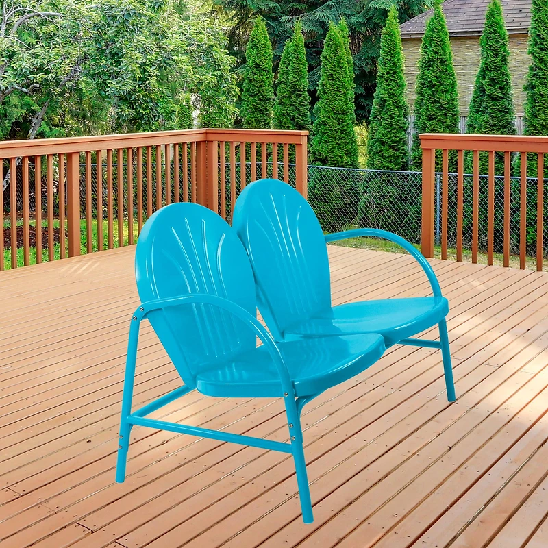 47" Outdoor Retro Tulip Loveseat