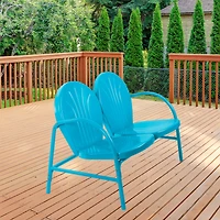 47" Outdoor Retro Tulip Loveseat