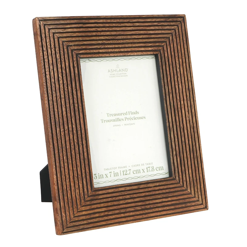 5" x 7" Natural Carved Wood Tabletop Frame, Treasured Finds by Ashland®