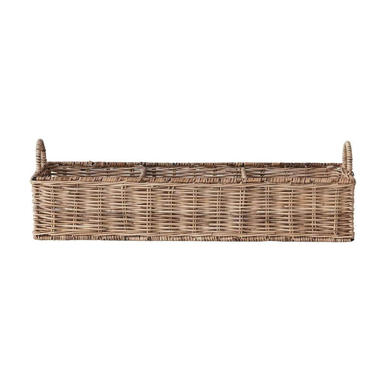 Hello Honey® 23" Natural Rattan Hand-Woven Sectioned Basket
