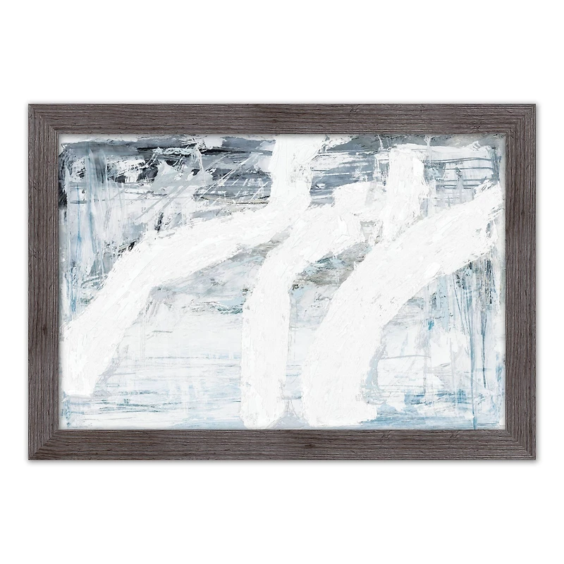 Gray Blue Abstract 20" x 30" Western Gray Framed Print