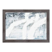 Gray Blue Abstract 20" x 30" Western Gray Framed Print