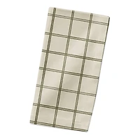Cream Check Cotton Twill Napkin