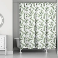 Green Fern Pattern 71" x 74" Shower Curtain