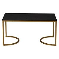 Household Essentials 39" Half Moon Rectangular Coffee Table