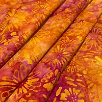 Feldman Premium Indonesian Batik Pink & Orange Tie Dye Cotton Fabric