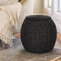 Household Essentials 19" Woven Hyacinth Storage End Table