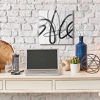 Stupell Industries Abstract Fluid Brush Strokes Distressed Pattern Wall Art