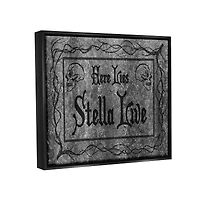 Stupell Industries Here Lies Stella Live Grave Framed Floater Canvas Wall Art