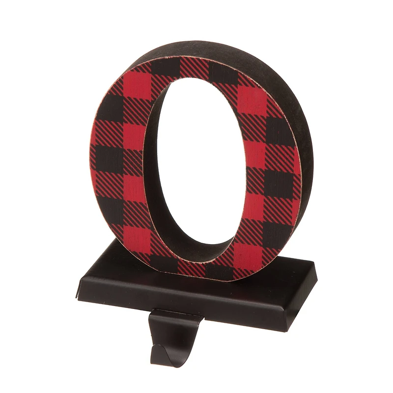 Glitzhome® Red Plaid Noel Stocking Holders, 4ct.