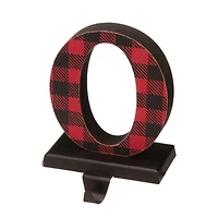 Glitzhome® Red Plaid Noel Stocking Holders, 4ct.