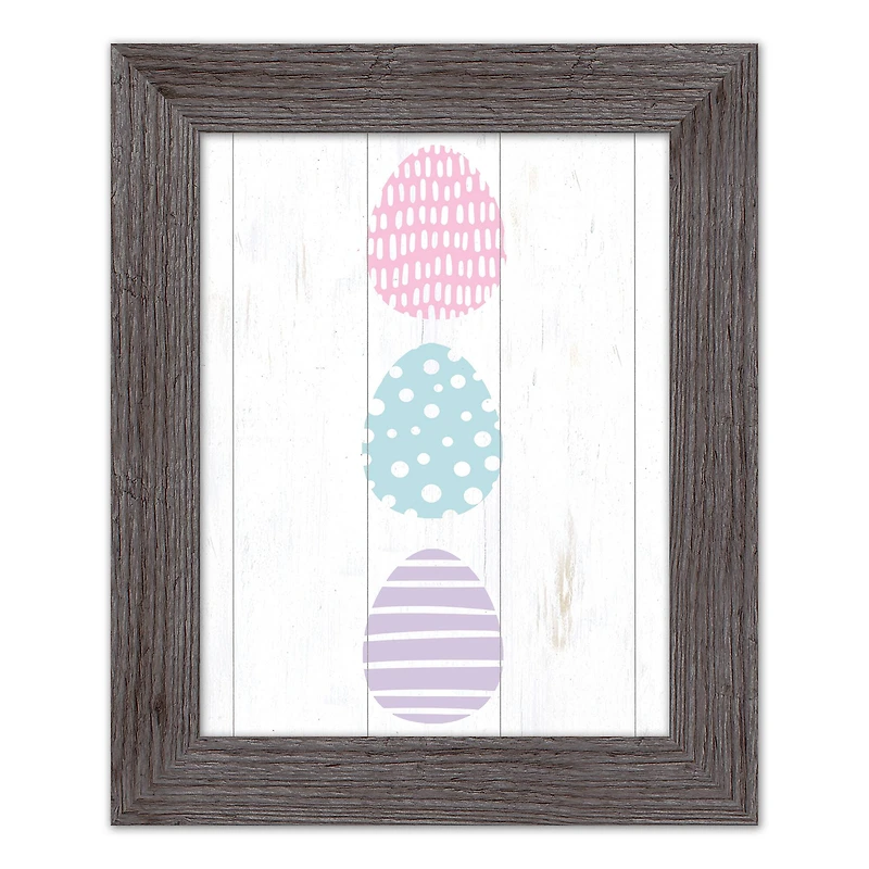 Tri Eggs 1 11" x 14" Western Gray Framed Print