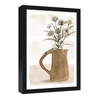 Terracotta Pitcher 12" x 18" Black Framed Canvas