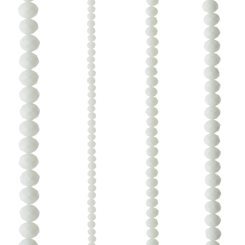 12 Packs: 4 ct. (48 total) White Faceted Glass Rondelles Beads by Bead Landing™