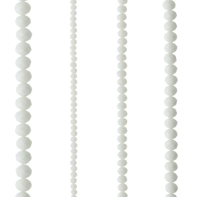 12 Packs: 4 ct. (48 total) White Faceted Glass Rondelles Beads by Bead Landing™