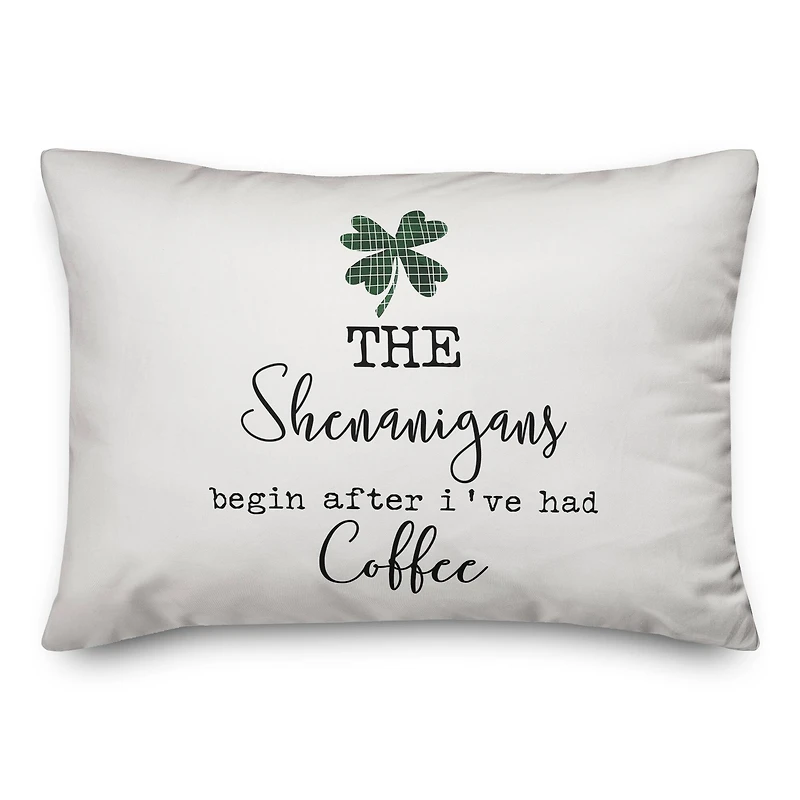 Shenanigans After Coffee 20" x 14" Indoor / Outdoor Pillow