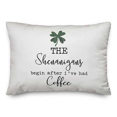 Shenanigans After Coffee 20" x 14" Indoor / Outdoor Pillow