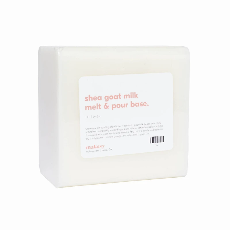 makesy Shea Goat Milk Melt & Pour Base, 1lb.