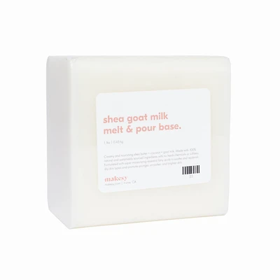 makesy Shea Goat Milk Melt & Pour Base, 1lb.