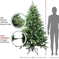 7ft. Unlit Real Touch™️ Mixed Eden Pine Artificial Christmas Tree