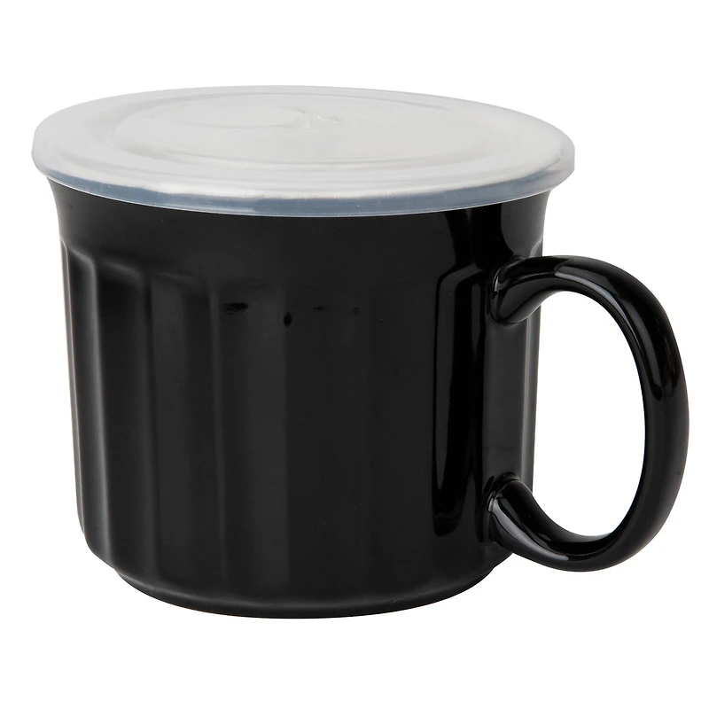 Mind Reader Vented Soup Ceramic Stoneware Mug With Lid