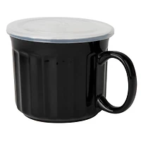 Mind Reader Vented Soup Ceramic Stoneware Mug With Lid