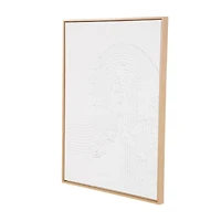 24" x 32" White Canvas Framed Wall Art