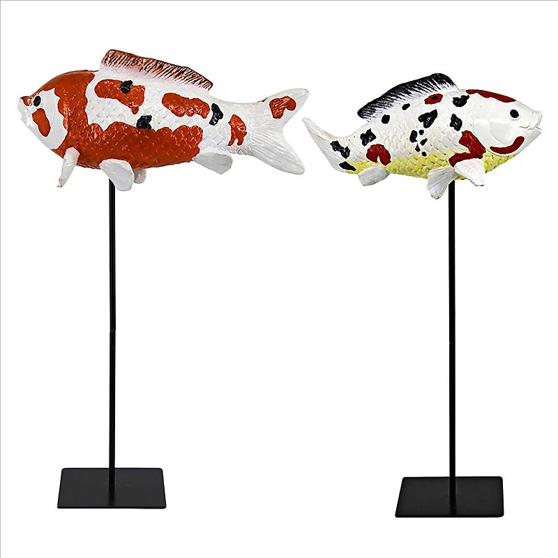 Design Toscano Japanese Floating Koi Sculpture Collection Set
