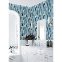 RoomMates Blue & Green Brushstroke Peel & Stick Wallpaper