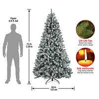 7.5ft. Unlit Snowy North Valley® Spruce Artificial Christmas Tree