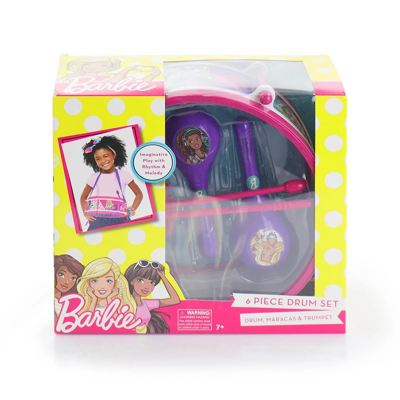Barbie® 6 Piece Rhythm & Melody Drum Set