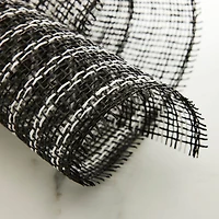 10" x 19ft. Black & White Stripe Poly Burlap Mesh by Celebrate It™