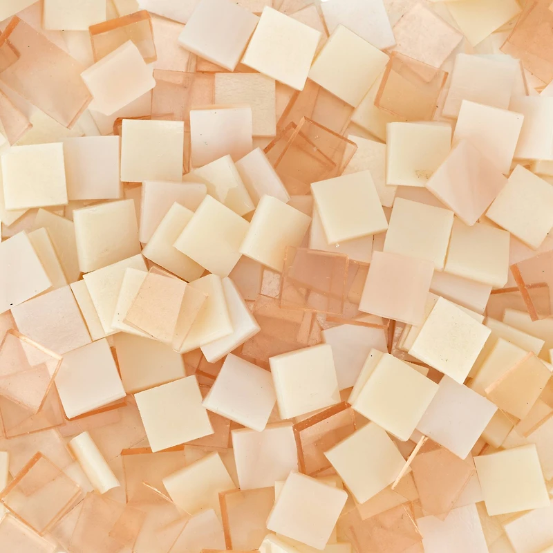 Oceanside Compatible™ Small Pink Mosaic Stained Glass Squares, 8oz.