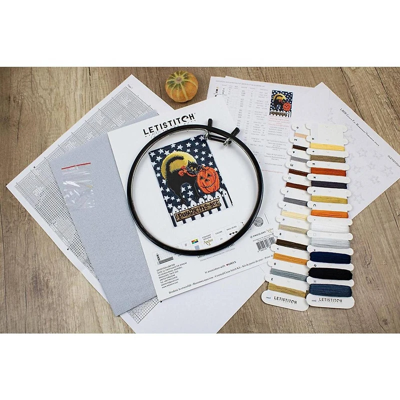 Letistitch Counted Cross Stitch Kit Don'T Be A Scaredy Cat!
