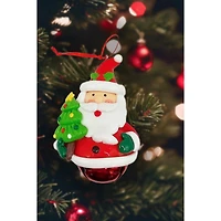 Wizardi 4" Glossy Gingerbread Santa Christmas Ornament