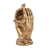 Gold Aluminum Traditional Abstract Sculpture, 11" x 9" x 6"