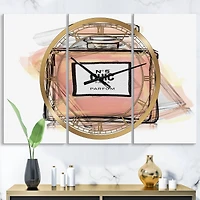 Designart Chic Nr 5 Paris Parfum V Oversized Fashion Multipanel Wall Clock