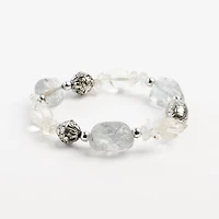 John Bead Crystal Quartz Clear Natural Stone Bracelet
