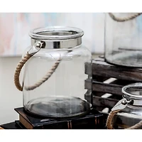 10'' Clear Glass Coastal Candle Lantern