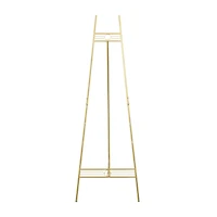 55.5" Gold Metal Geometric 3-Tier Display Easel
