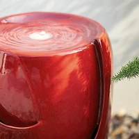 Glitzhome® 21" Red LED Ceramic Fountain