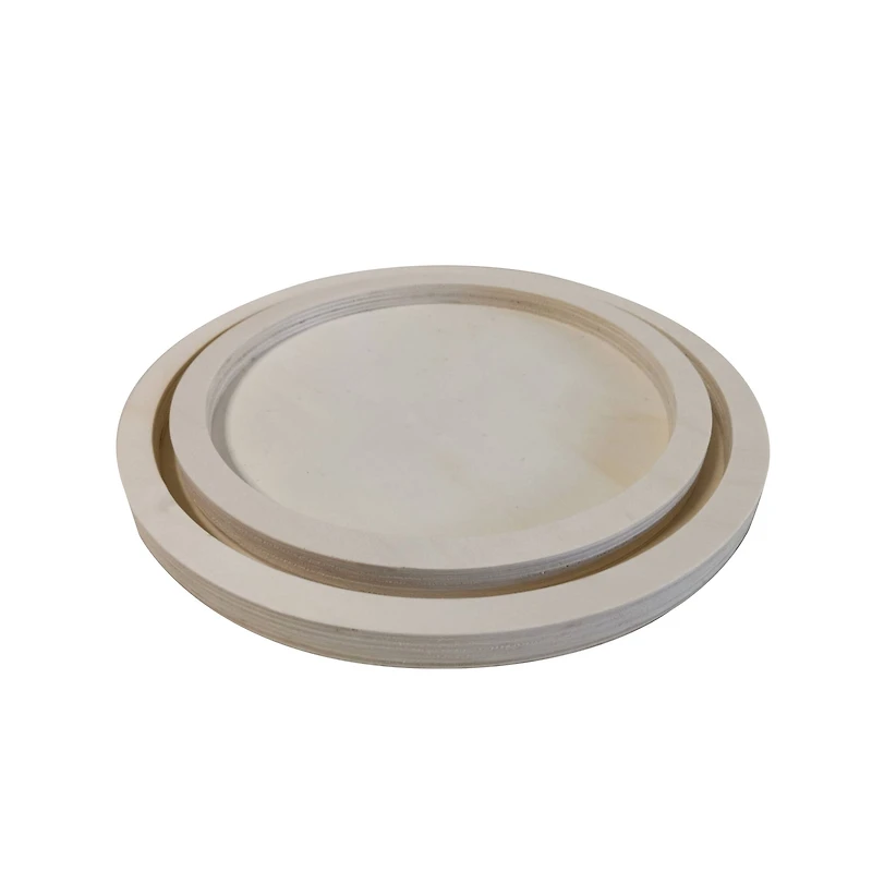 Round Framed Wood Tray Set by Make Market®