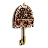 Wonderland Crafts Red Umbrella Christmas Ornament Bead Embroidery Kit