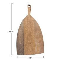 Hello Honey® 16" Natural Modern Wood Charcuterie or Cutting Board with Handle