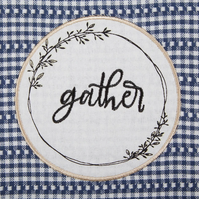 French Blue Farm To Table Embellished Dishtowel (Set of 4)