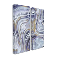 Stupell Industries 2-Piece Agate Crystal Pattern Abstract Design Canvas Wall Art