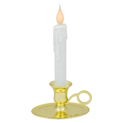 Lighted LED Window Candle with Oval Handle Base - 8" - Set of 4